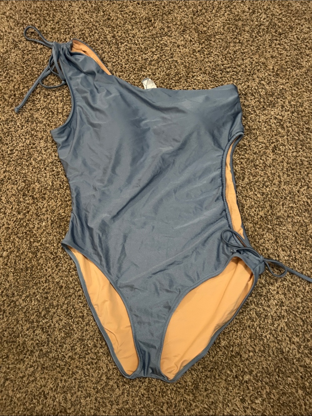 J. Crew Blue One-Shoulder Swimsuit